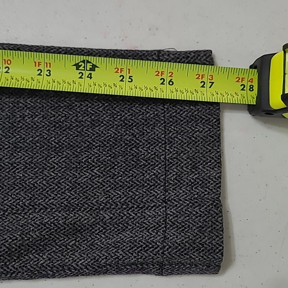 Saks Fifth Avenue Charcoal Grey Herringbone Patterned Pullon Pants size Medium - Picture 6 of 7